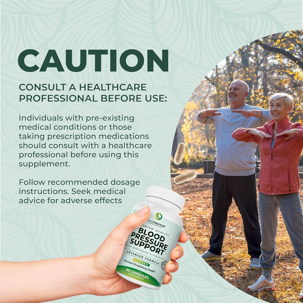 PurePremium Blood Pressure Support | Hawthorn & Garlic

