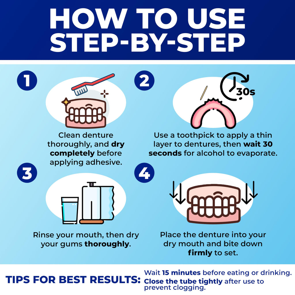 Denture Adhesive Cream for Uppers & Partials – Zinc-Free

