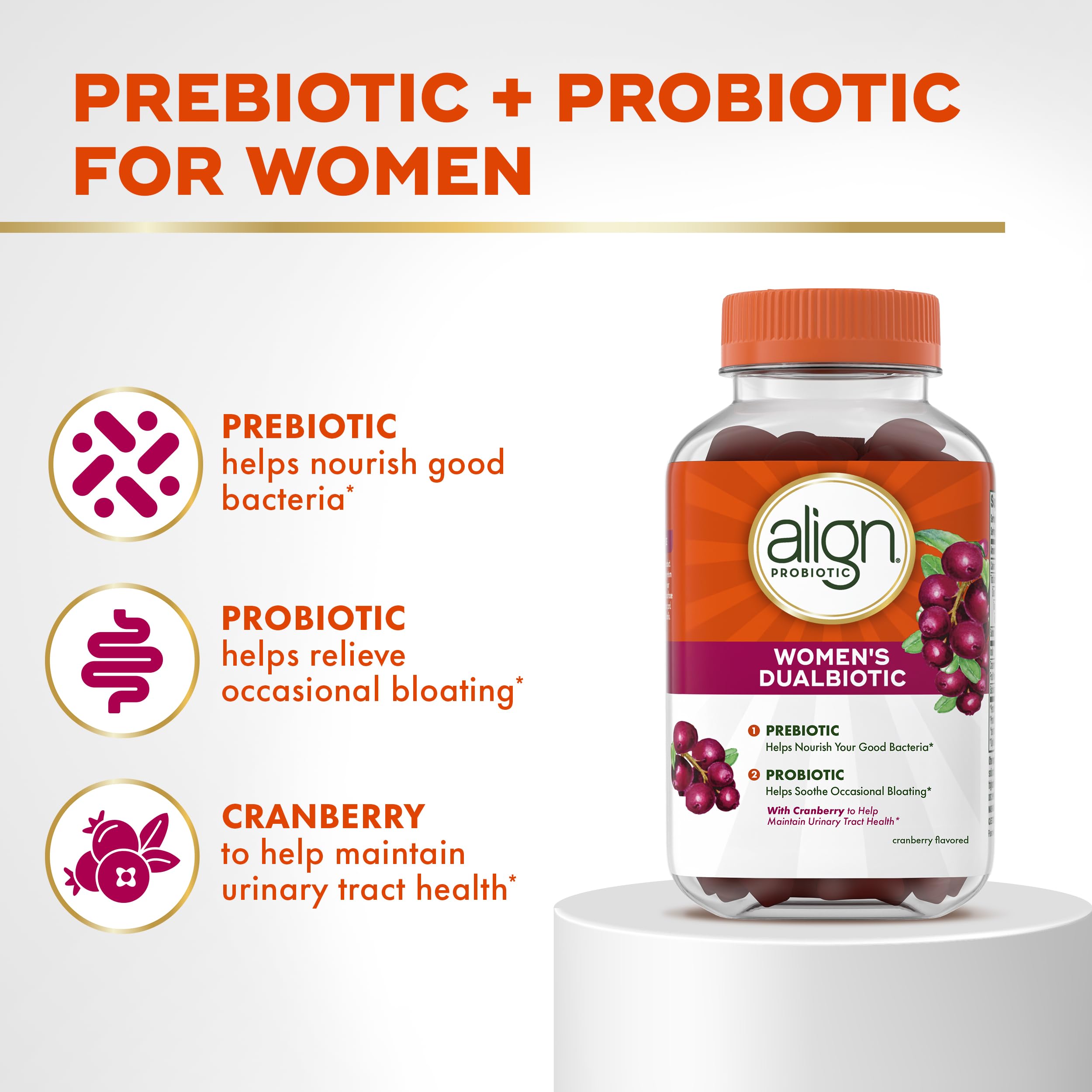 Align Probiotic Women’s Dualbiotic with Cranberry

