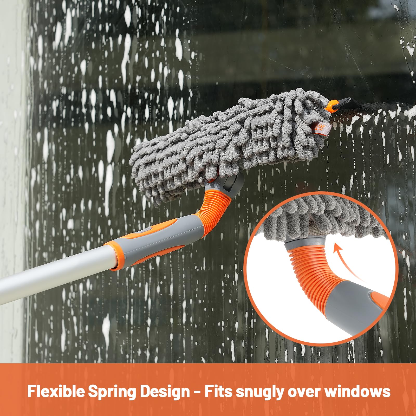 Eazer 2-in-1 Window Cleaning Kit | Telescopic Pole

