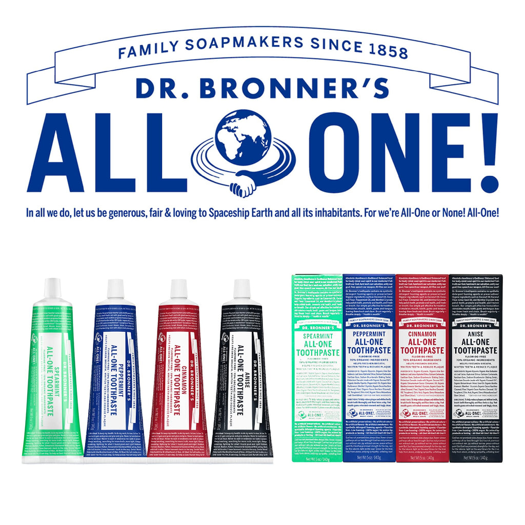 Dr. Bronner’s All-One Fluoride-Free Toothpaste - 70% Organic

