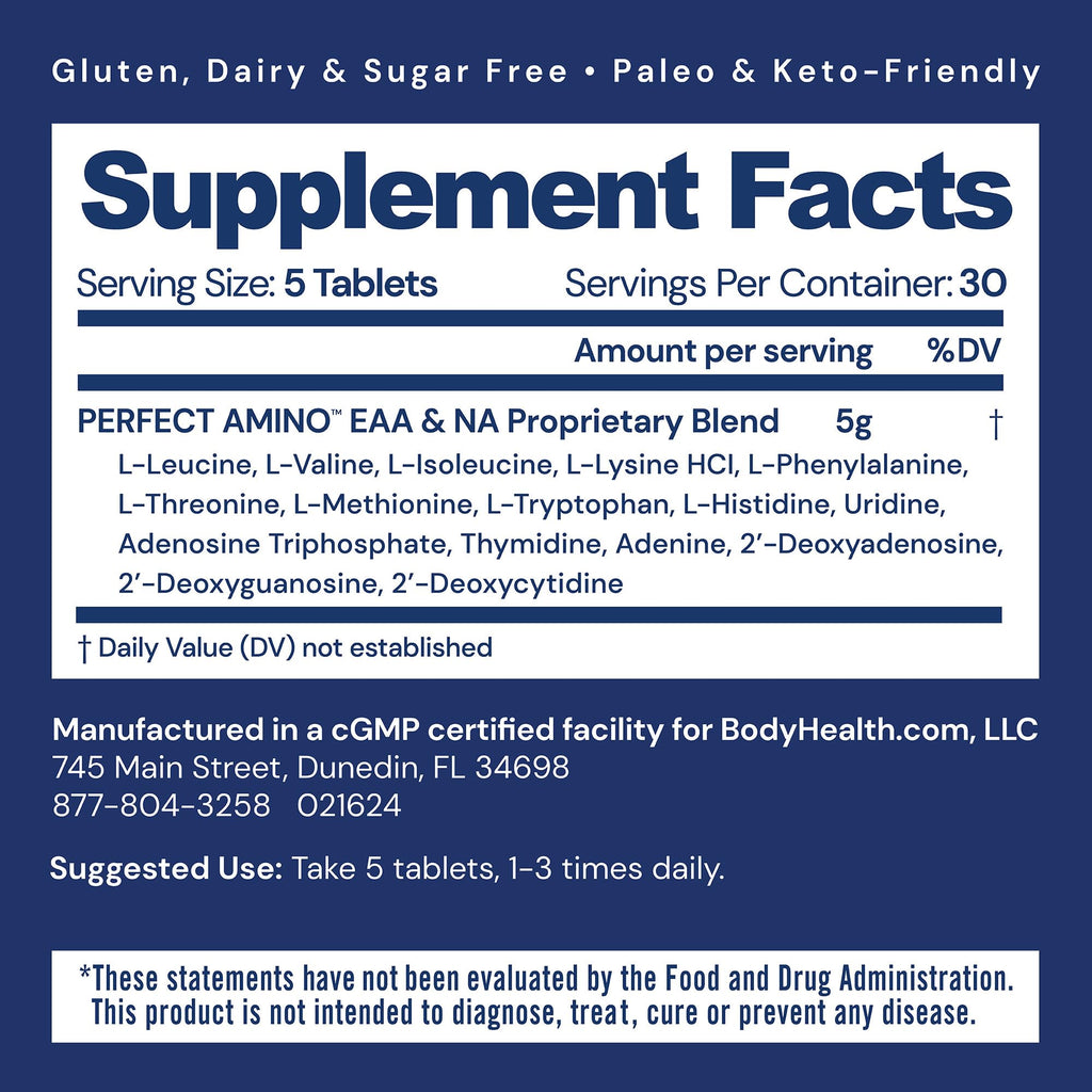 BodyHealth PerfectAmino Tablets Essential Amino Acids

