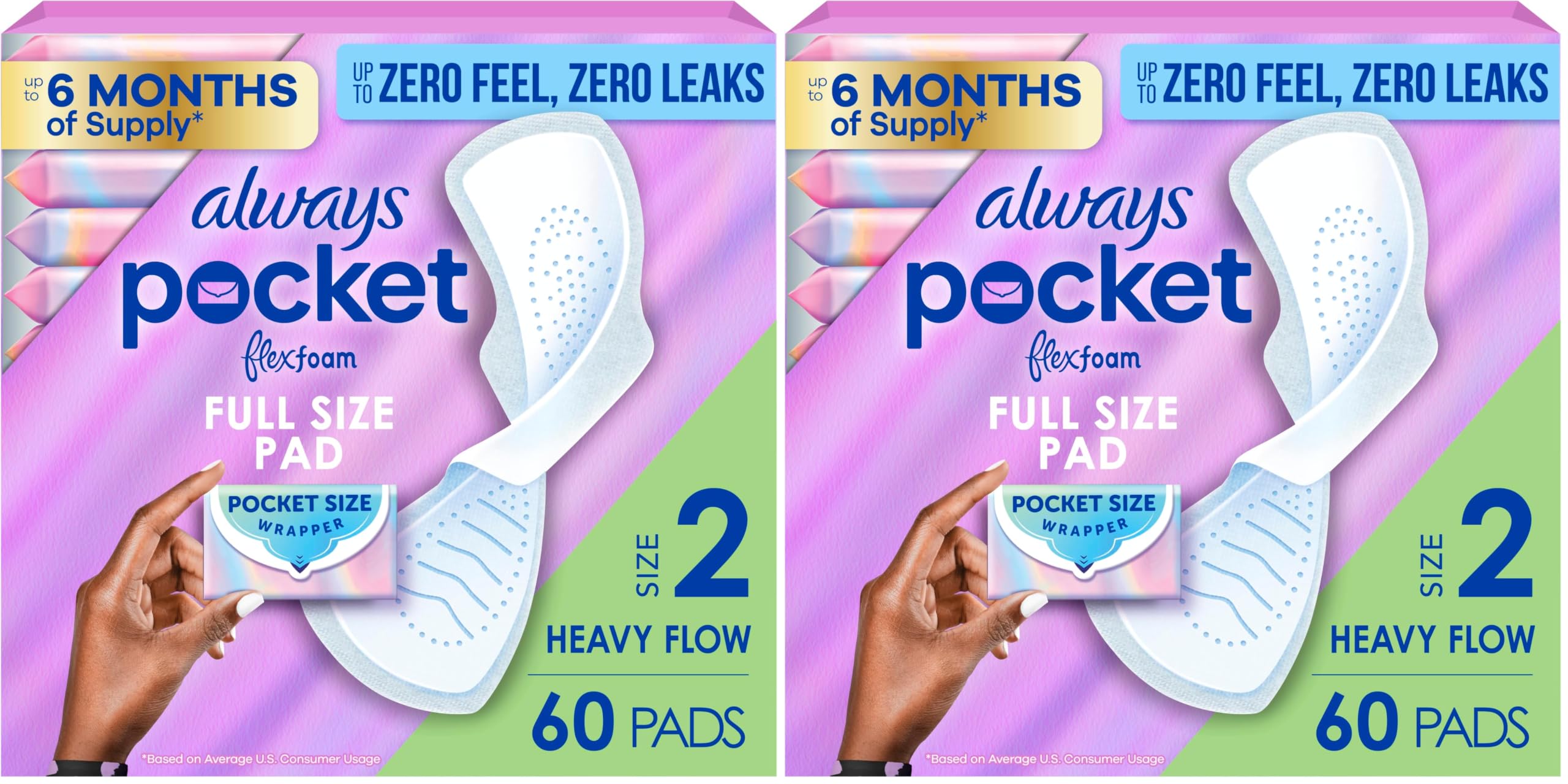 Always Feminine Pads Pocket FlexFoam with Wings