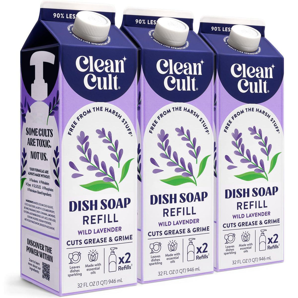 Cleancult Dish Soap Liquid Refills - Plant Based Cleaning Power