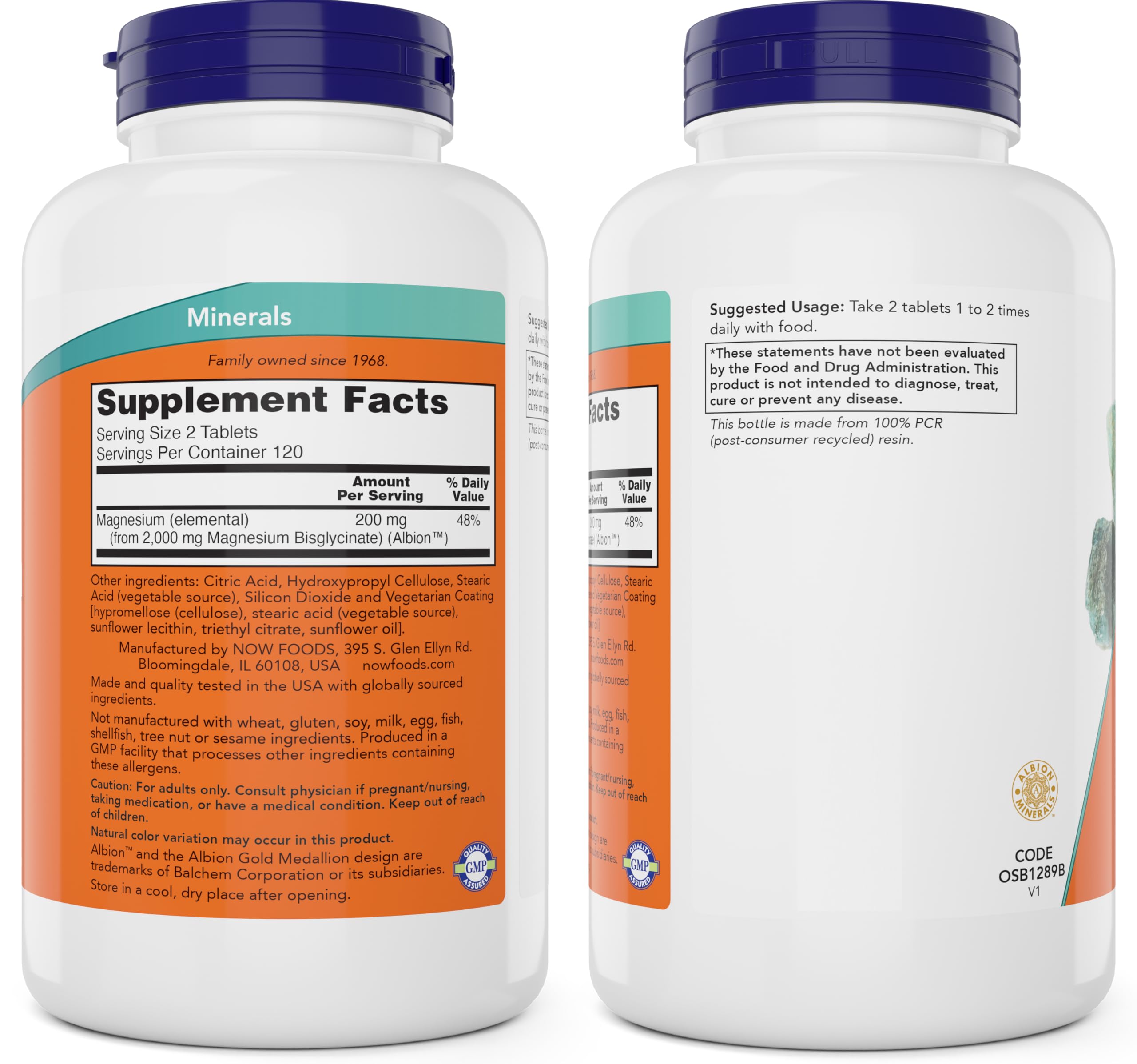 NOW Foods Magnesium Glycinate Supplement | Non-GMO

