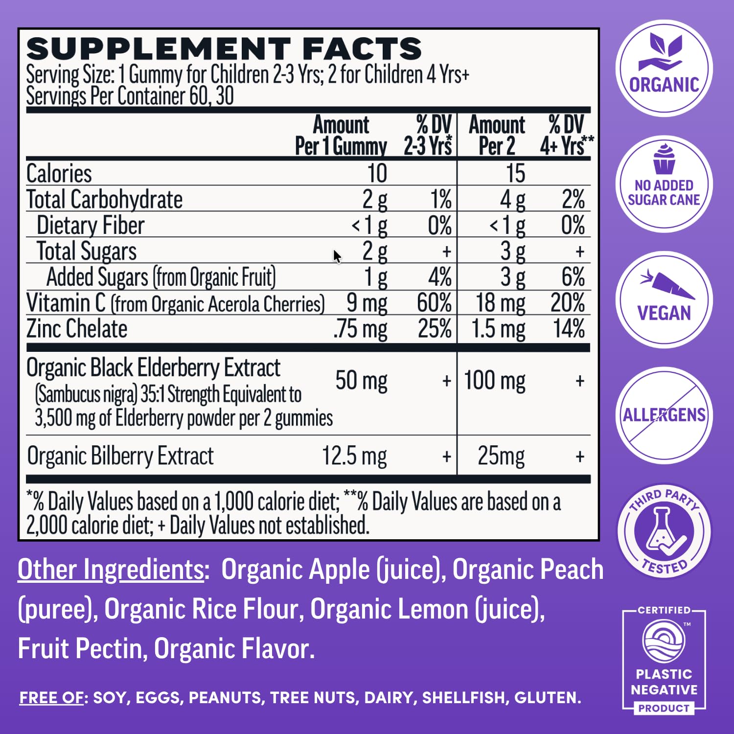 Llama Naturals Elderberry Gummies for Kids - Vegan Immune Support

