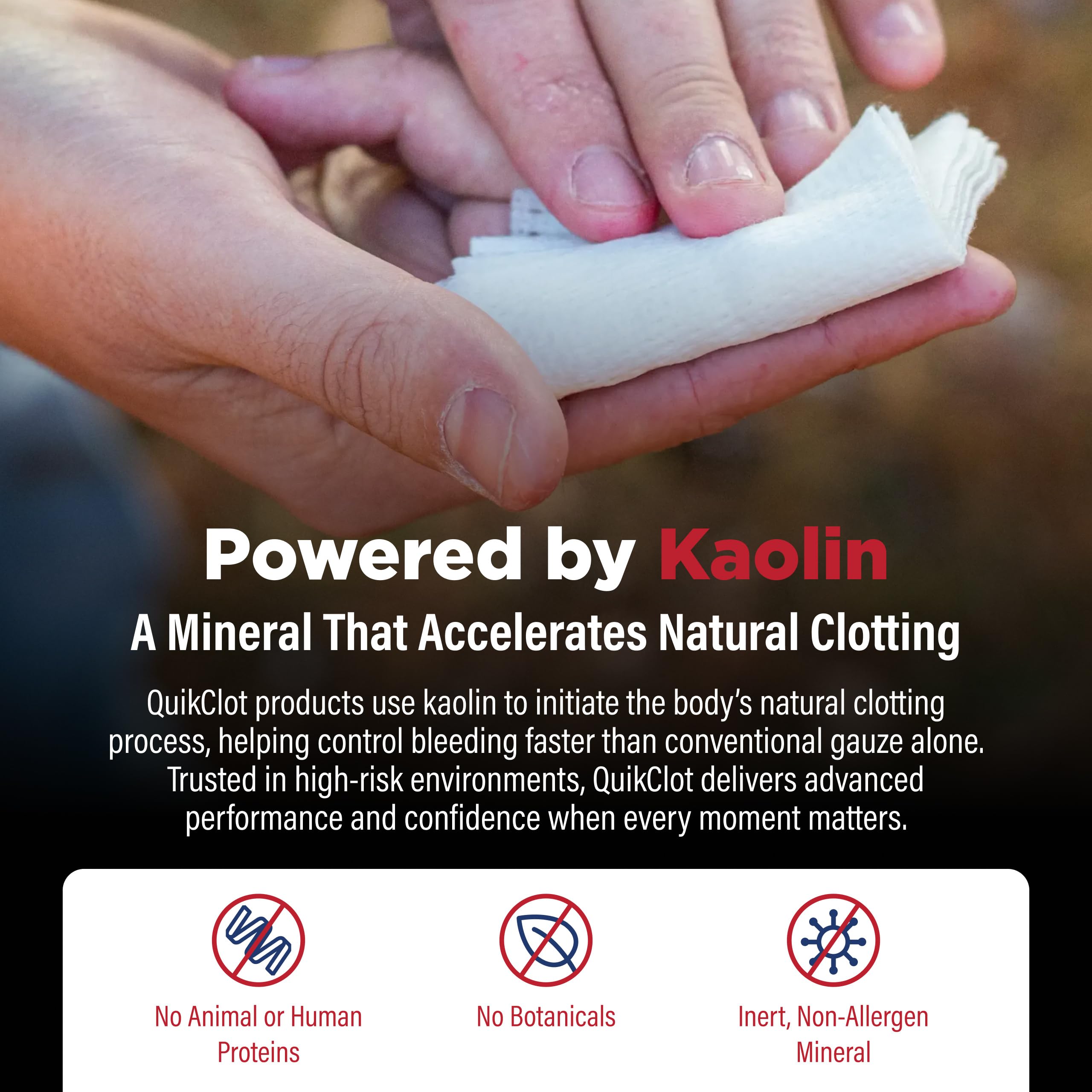 Adventure Medical Kits QuikClot Kaolin Gauze


