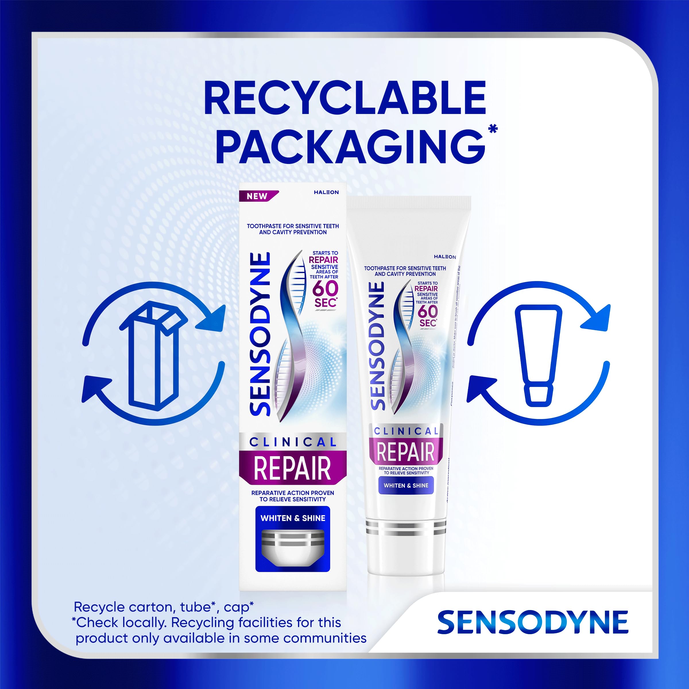 Sensodyne Clinical Repair Whiten & Shine Toothpaste

