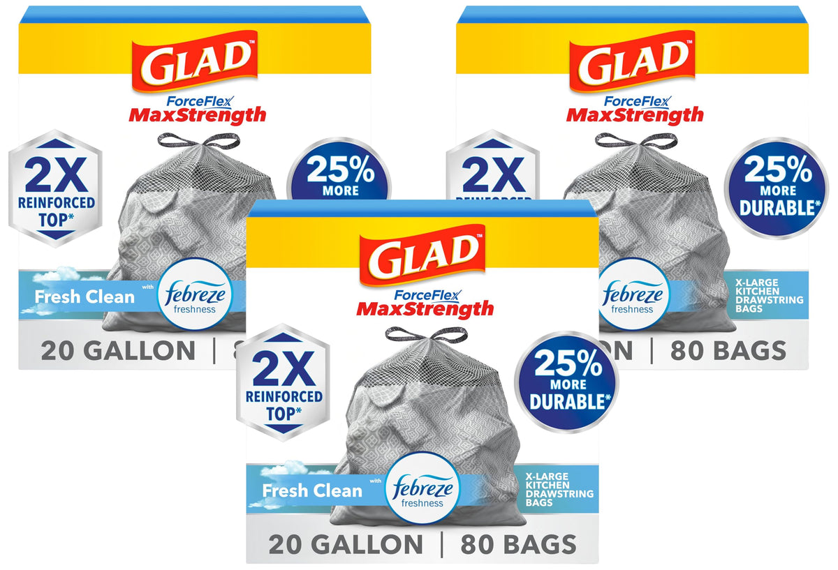 Glad ForceFlex MaxStrength Kitchen Trash Bags