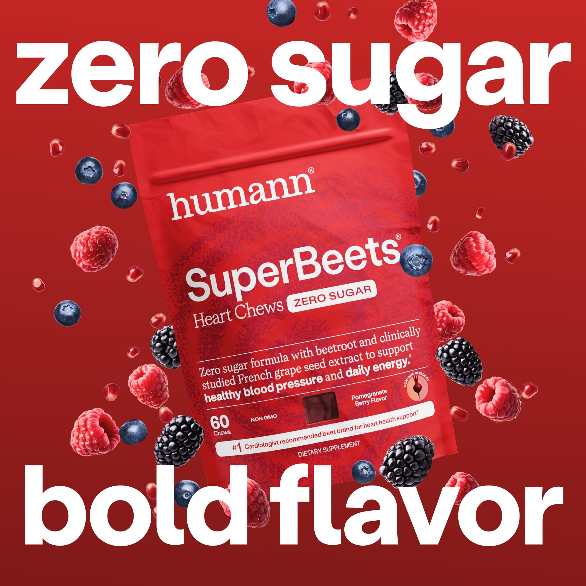 Humann SuperBeets Heart Chews Beet Root Nitric Oxide

