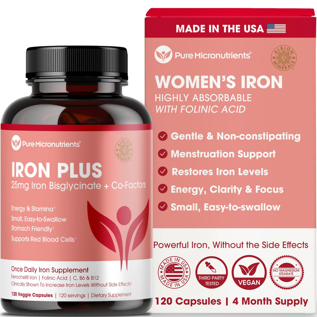 Iron Supplement for Women | Chelated Iron Bisglycinate

