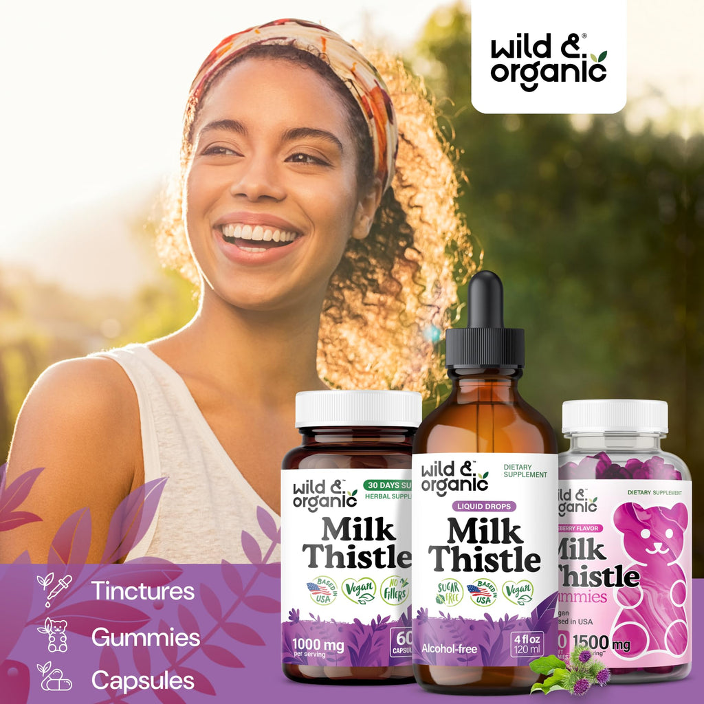 Milk Thistle Liquid Drops – Wild & Organic Liver Support

