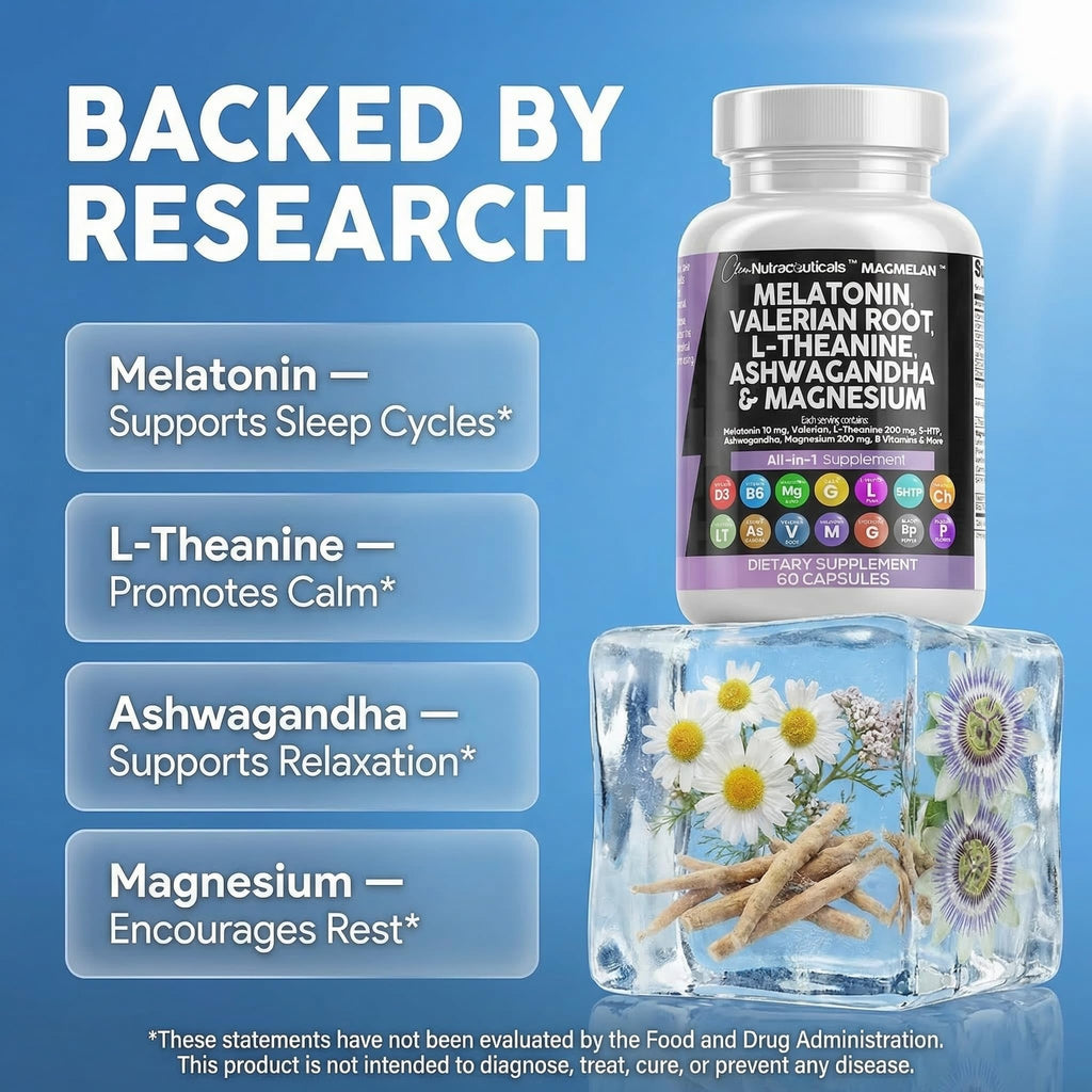 Clean Nutraceuticals Melatonin Sleep Support with L-Theanine

