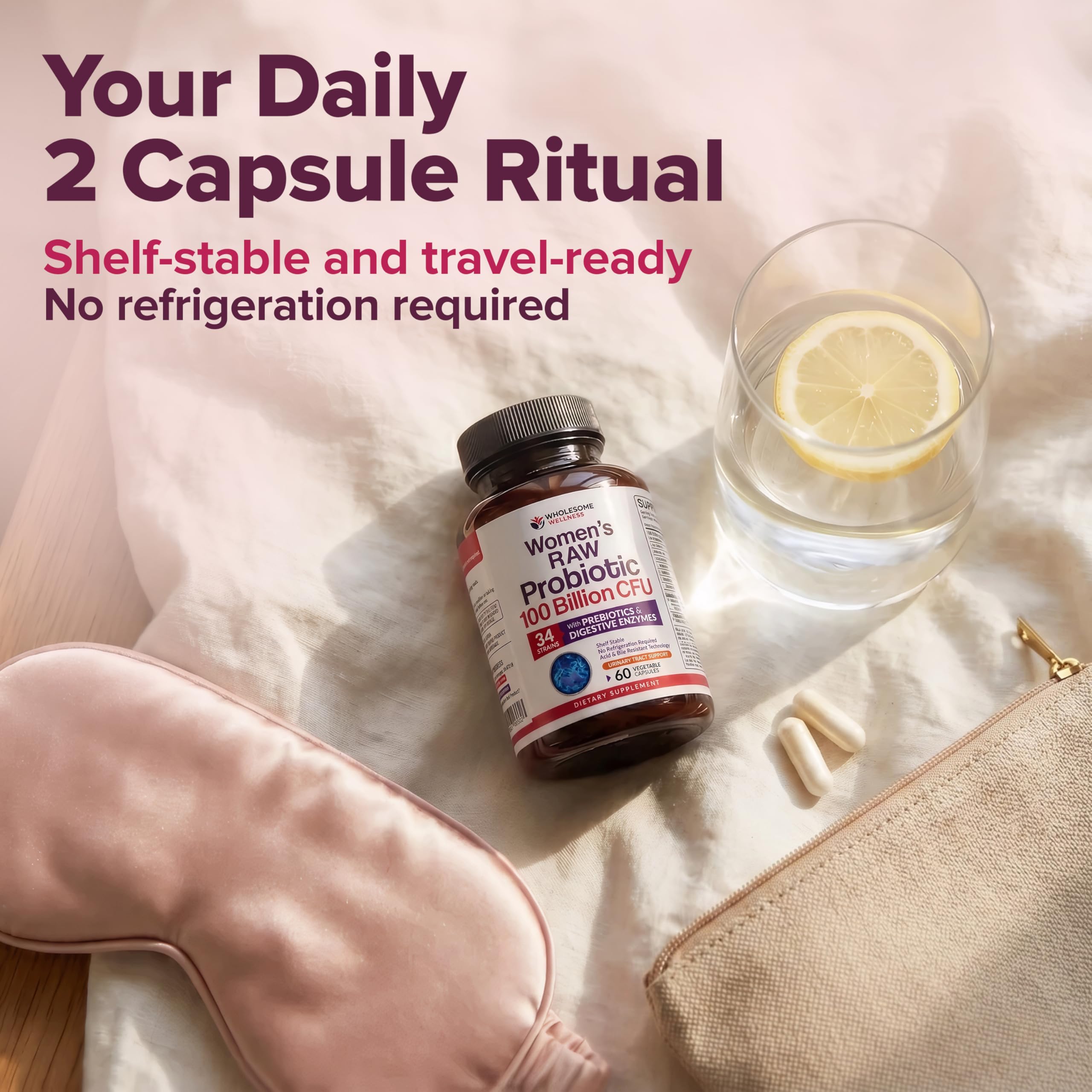 Wholesome Wellness Probiotics for Women - 100 Billion CFUs

