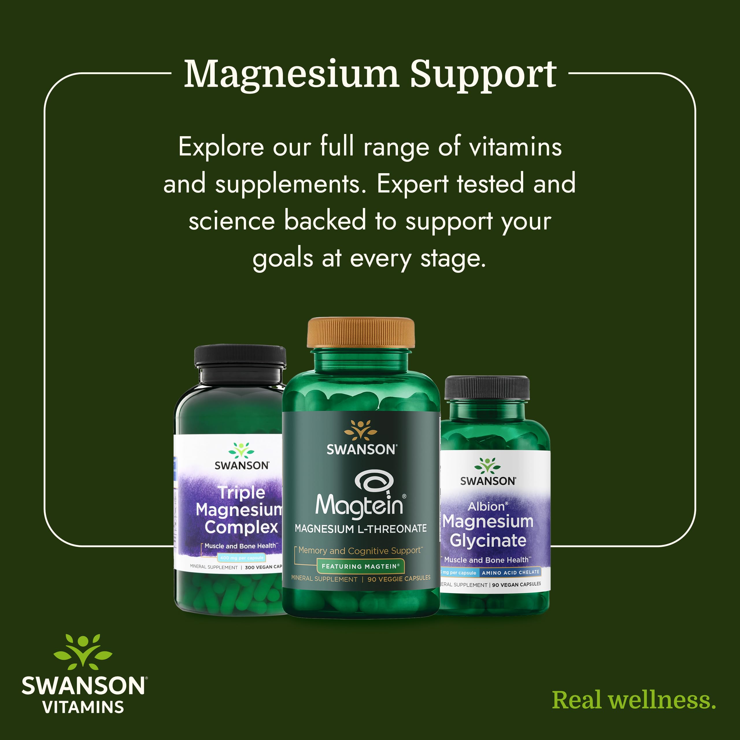 Swanson Triple Magnesium Complex | Bone & Nerve Support

