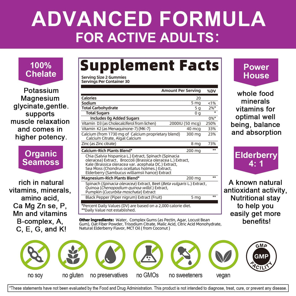 Calcium Gummies Plant Based for Bone Health

