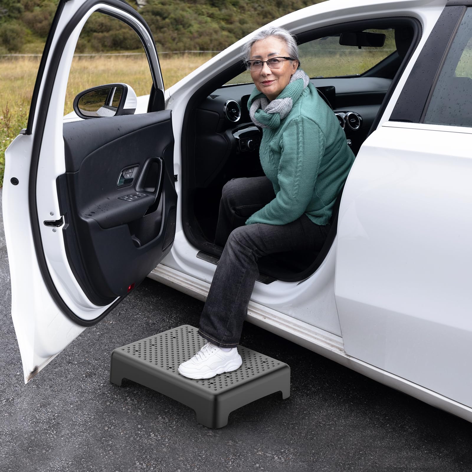 Mobility Step Stool by HBTower - Non-Slip Indoor/Outdoor

