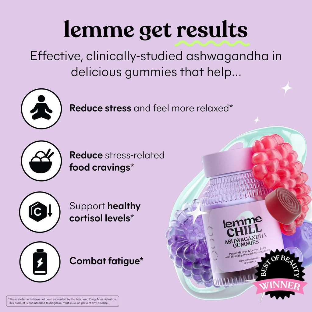 Lemme Chill Stress Relief Gummies with KSM-66 Ashwagandha

