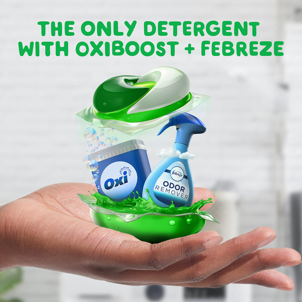 Gain Flings Odor Defense Pacs with Febreze Oxi HE 3in1

