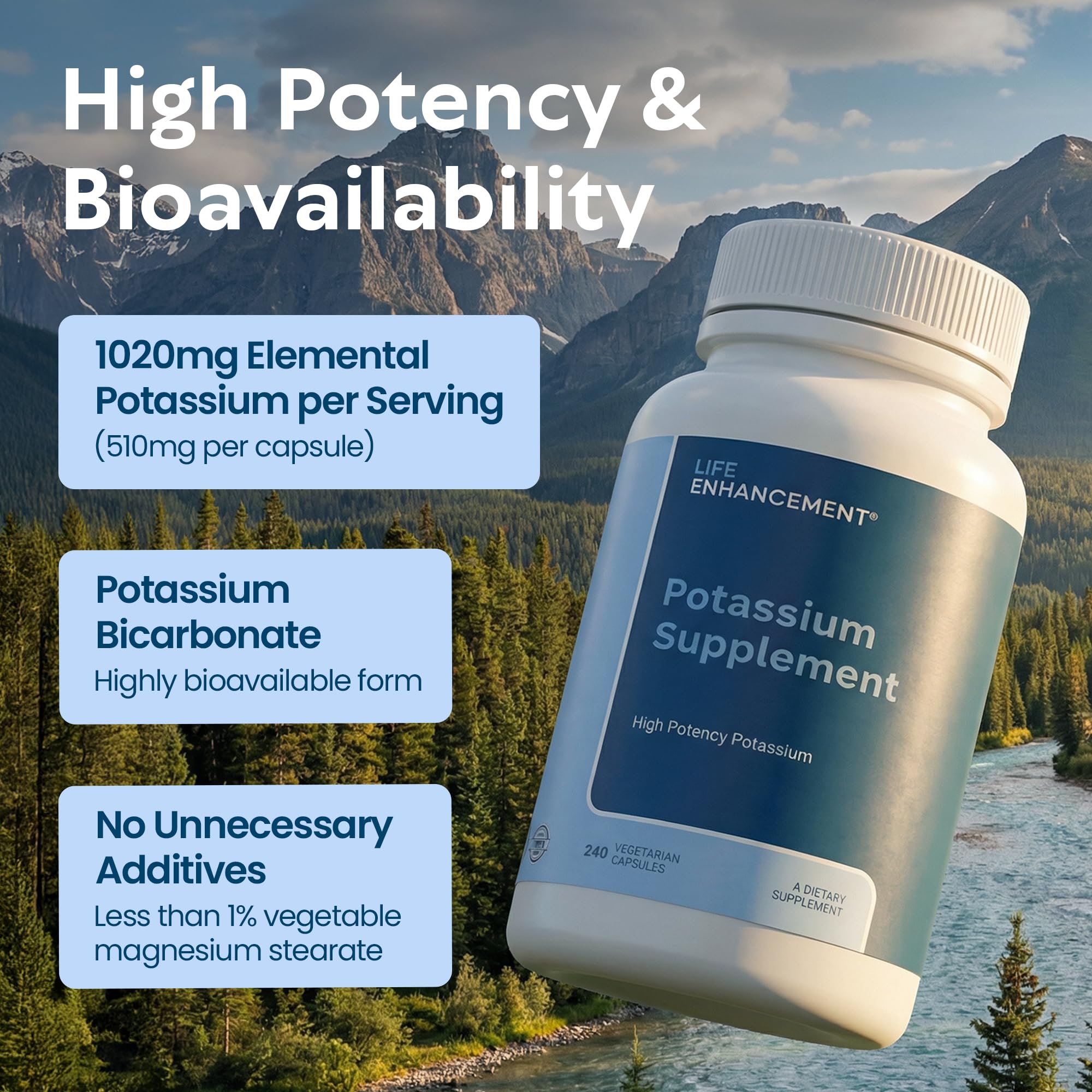 Life Enhancement Potassium Supplement 1020 mg

