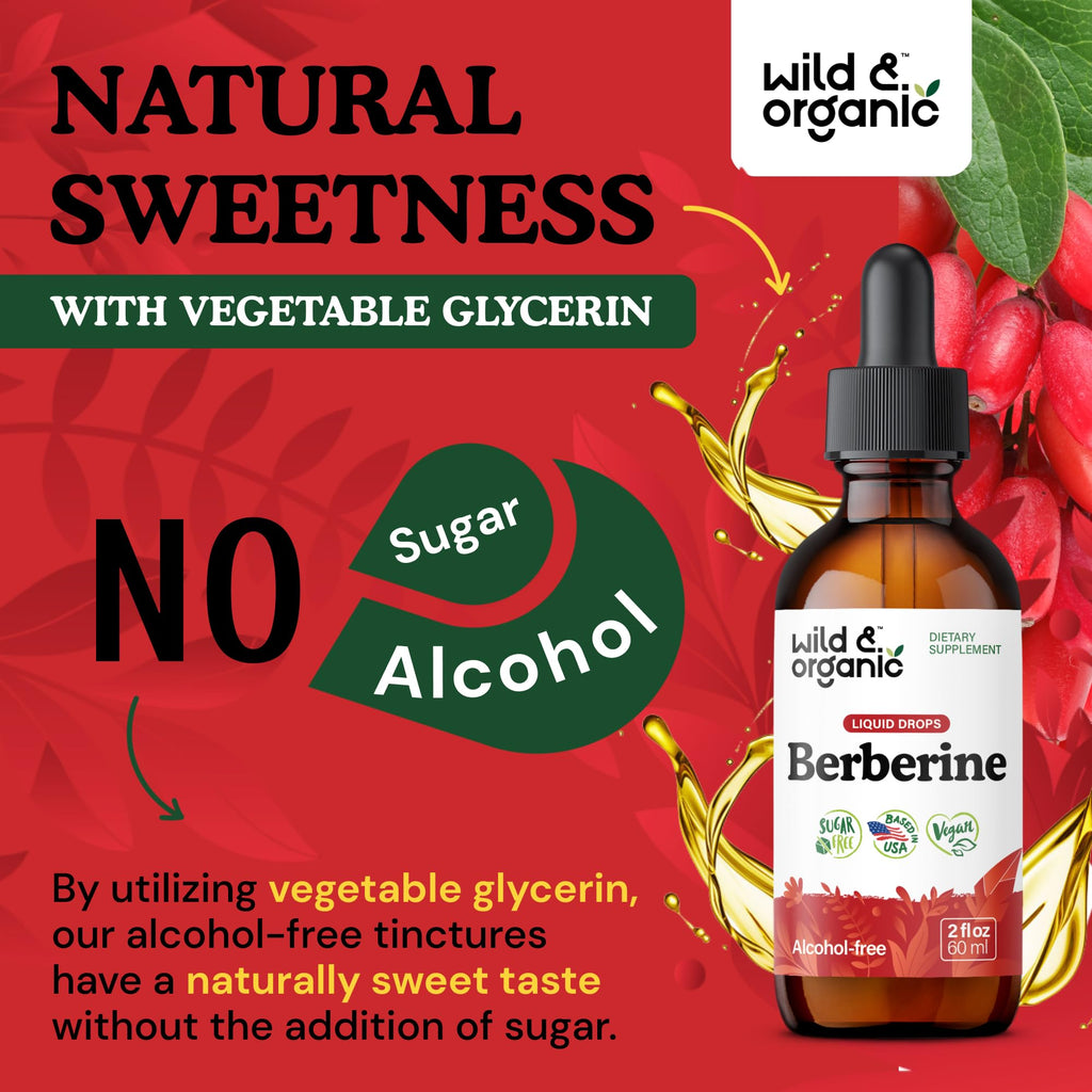 Wild & Organic Berberine Supplement Liquid Drops

