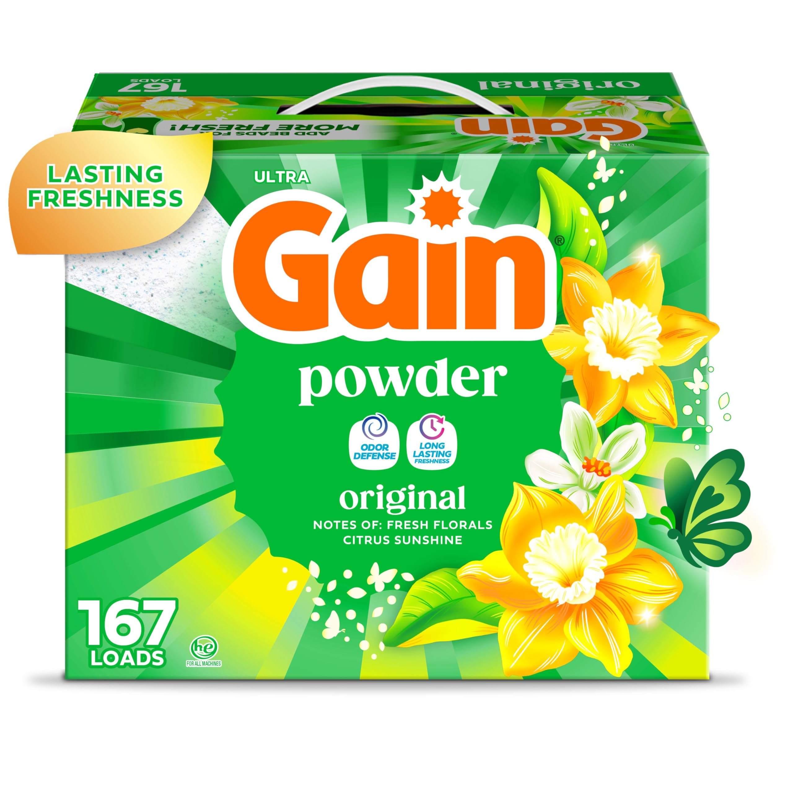 Gain Powder Laundry Detergent HE Safe

