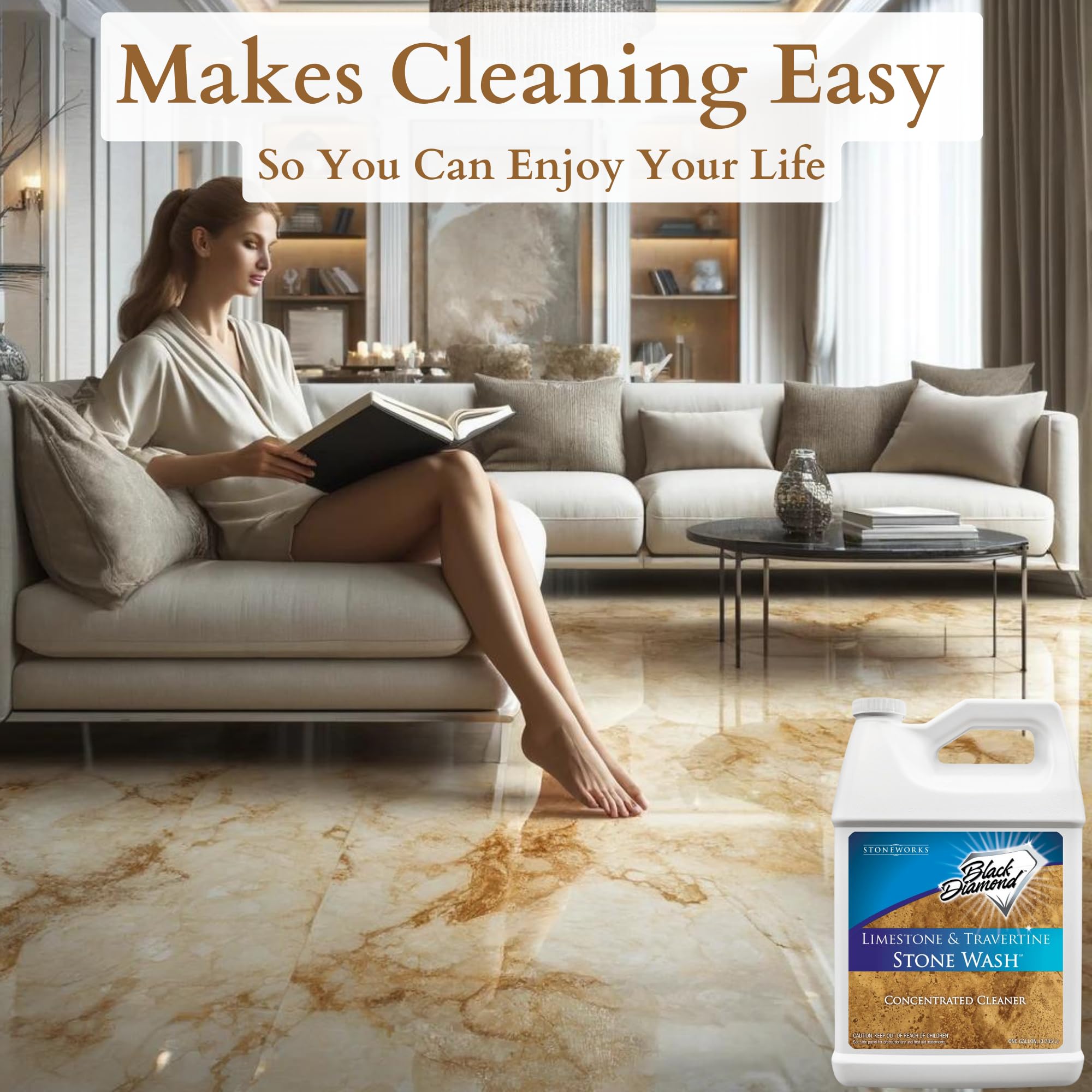 Natural Stone Cleaner - Black Diamond for Limestone

