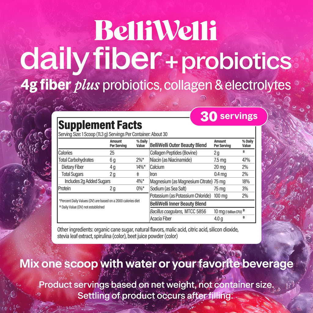 Belli Welli Fiber Supplement for Women & Men Organic Acacia

