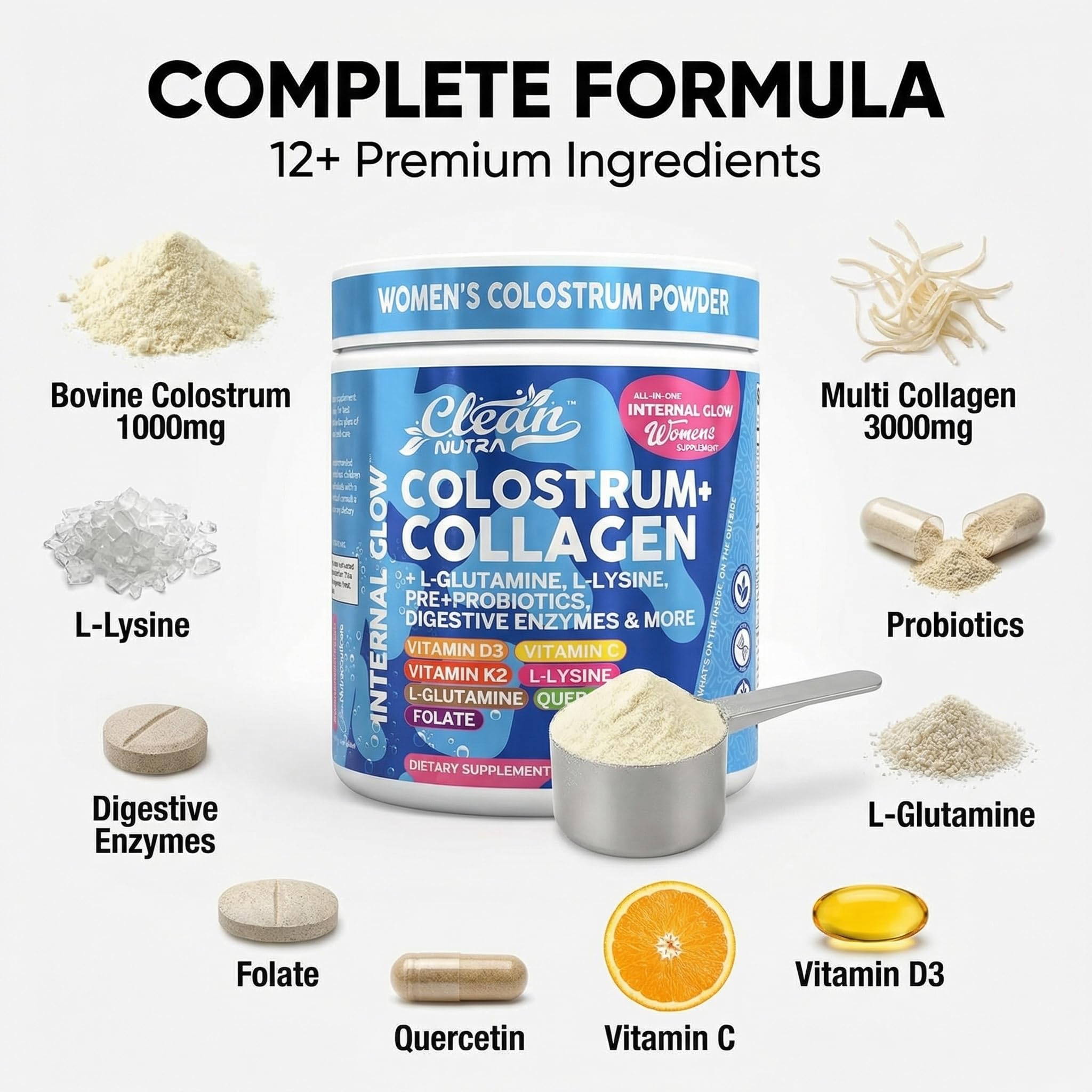 Clean Nutra Colostrum Powder for Gut Health

