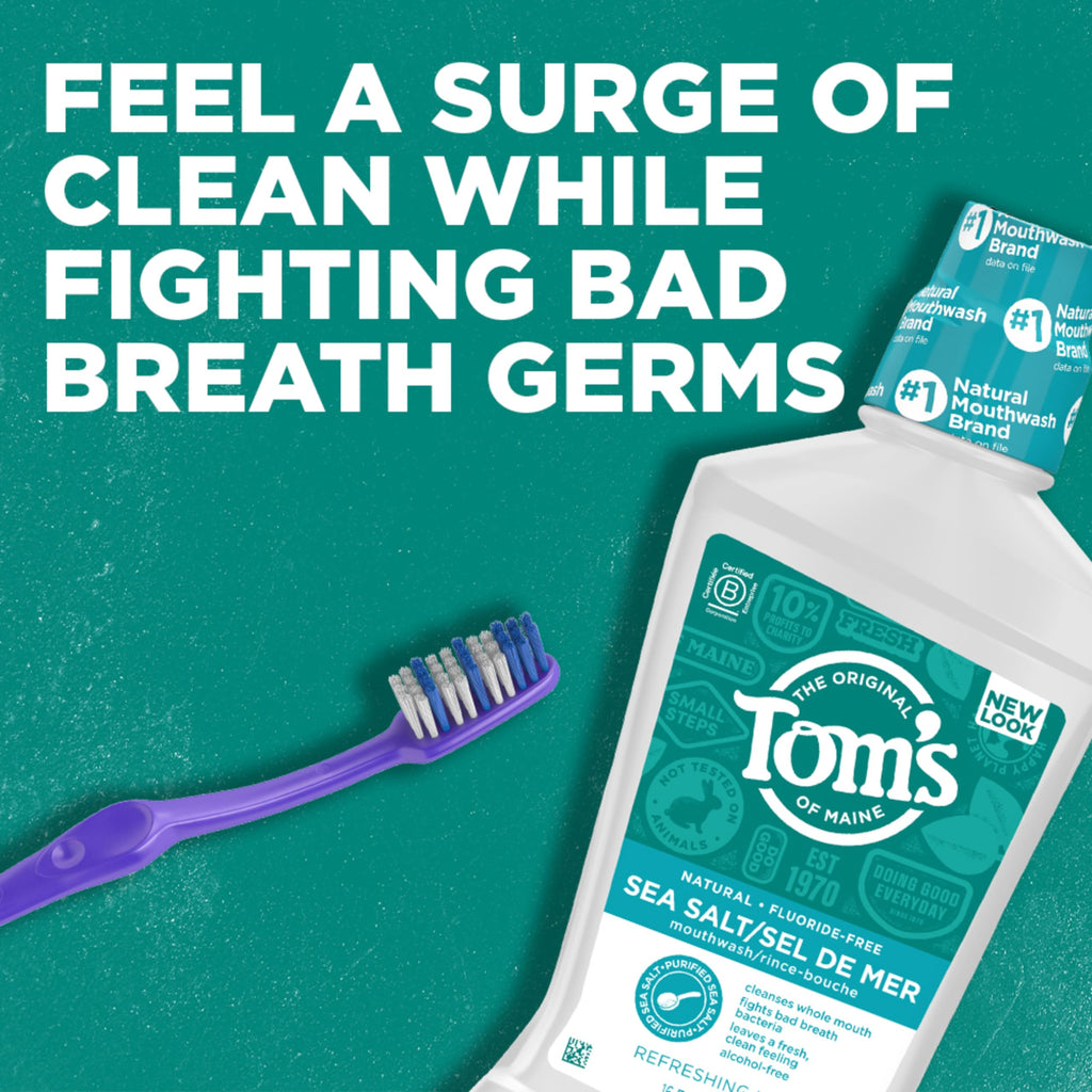 Tom's of Maine Sea Salt Mouthwash Mint Alcohol-Free

