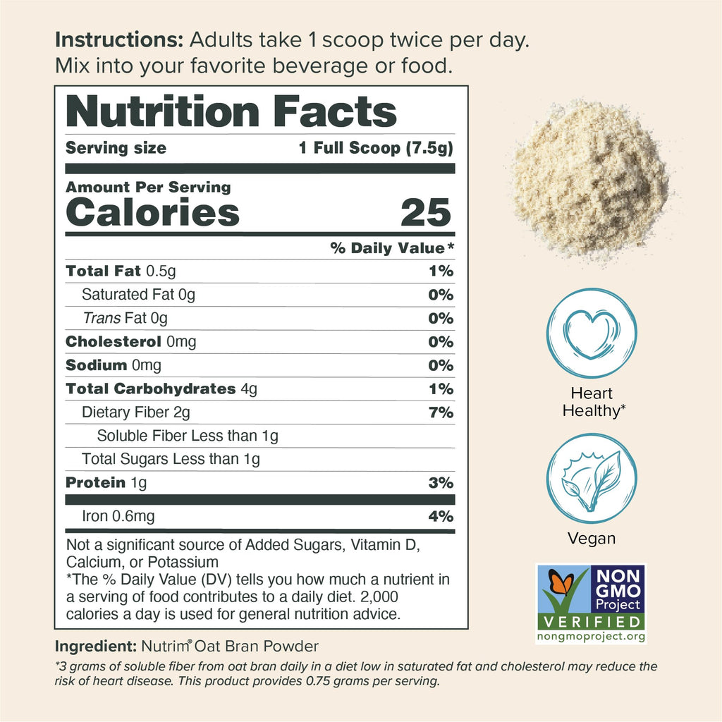 Nutrim Oat Bran Powder – Plant-Based Soluble Fiber


