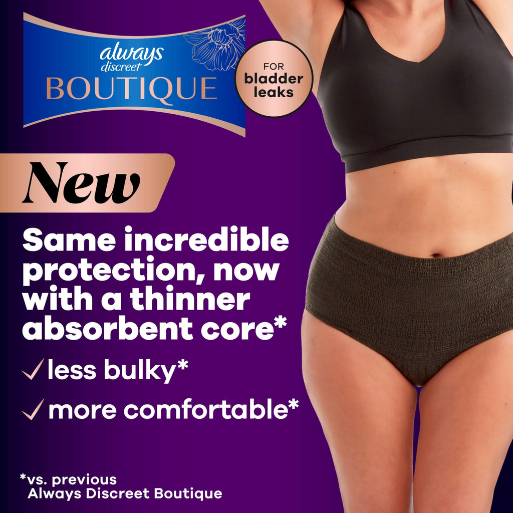 Always Discreet Boutique Incontinence Underwear

