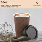 Harvest Pack 16 oz Disposable Coffee Cups with Lids

