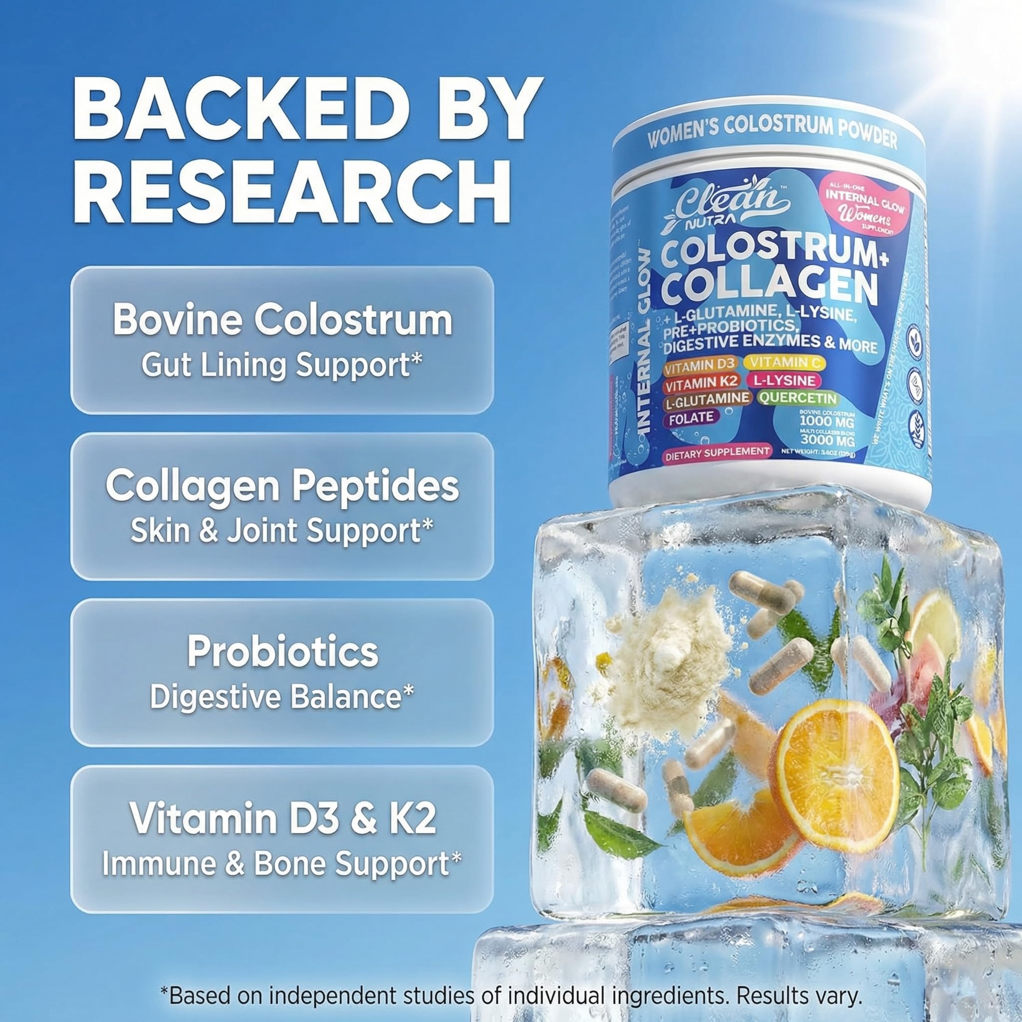 Clean Nutra Colostrum Powder for Gut Health

