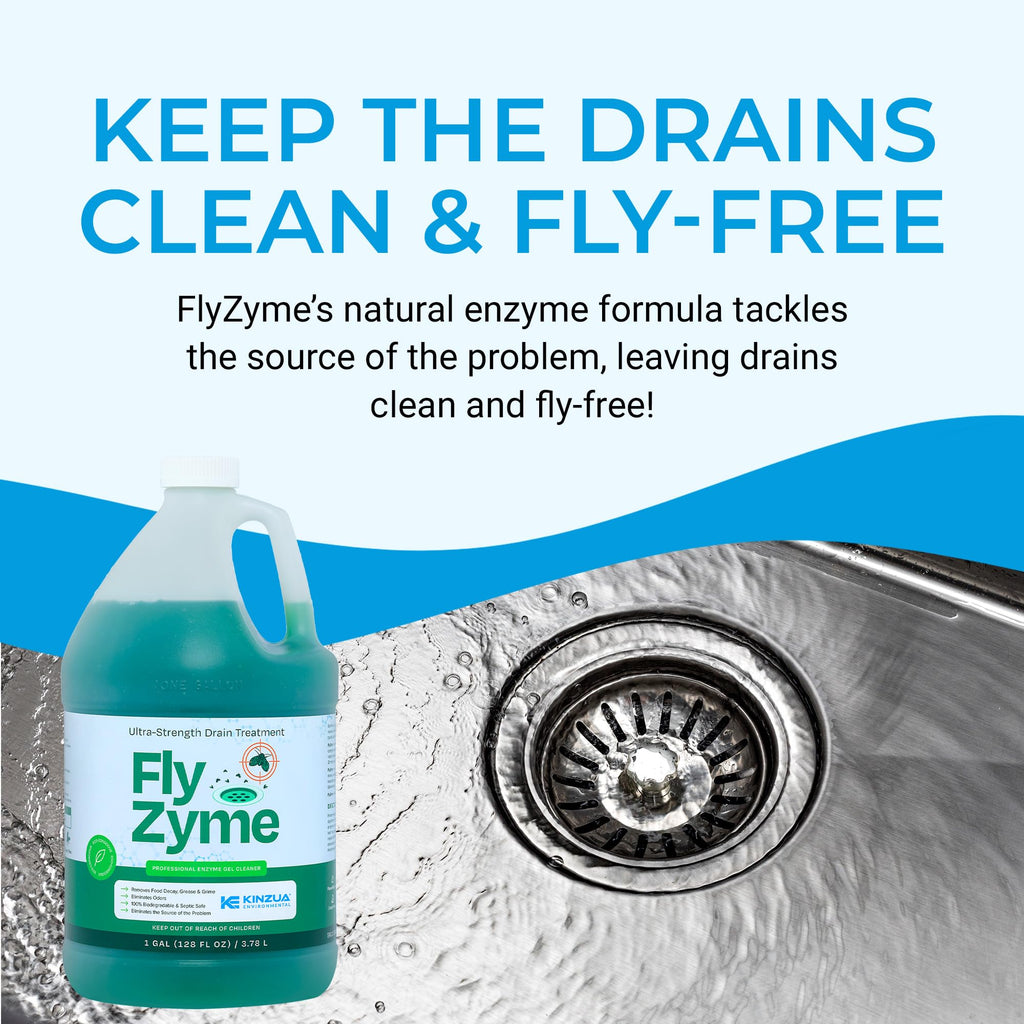 Fly-Zyme Enzyme Drain Cleaner Gel for Pipes & Fruit Flies

