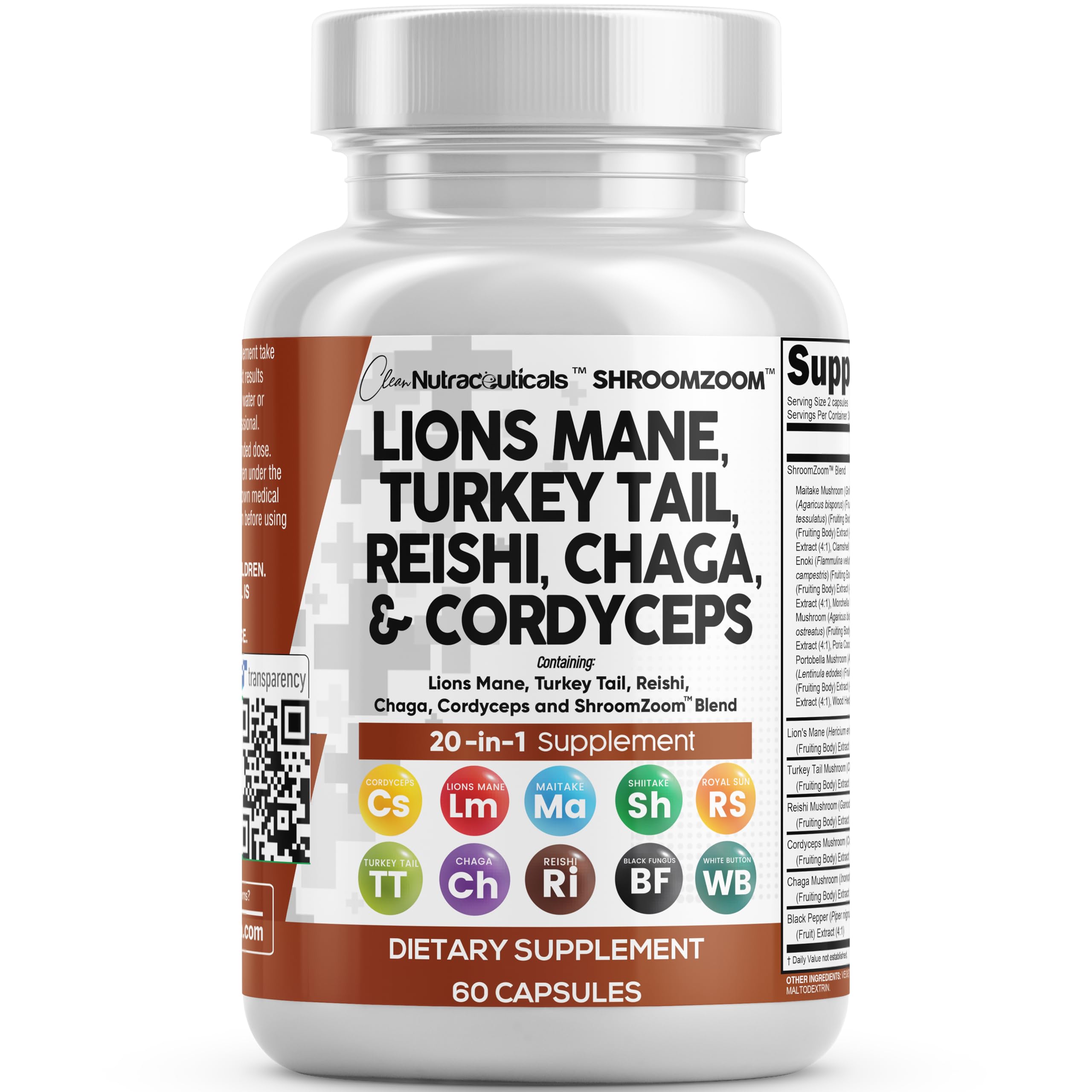 Clean Nutraceuticals Mushroom Complex with Lions Mane

