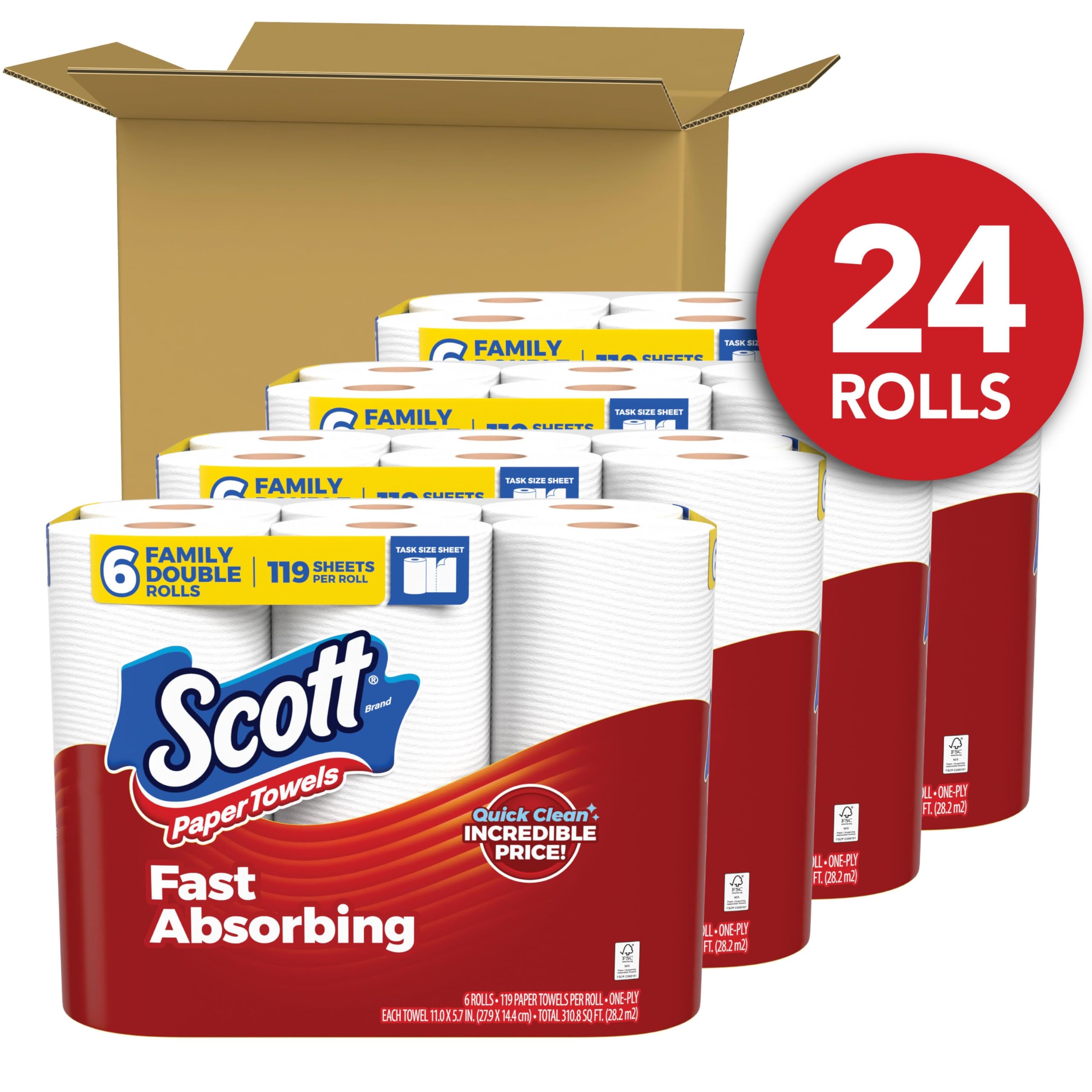 Scott Paper Towels Task Size - Everyday Cleaning

