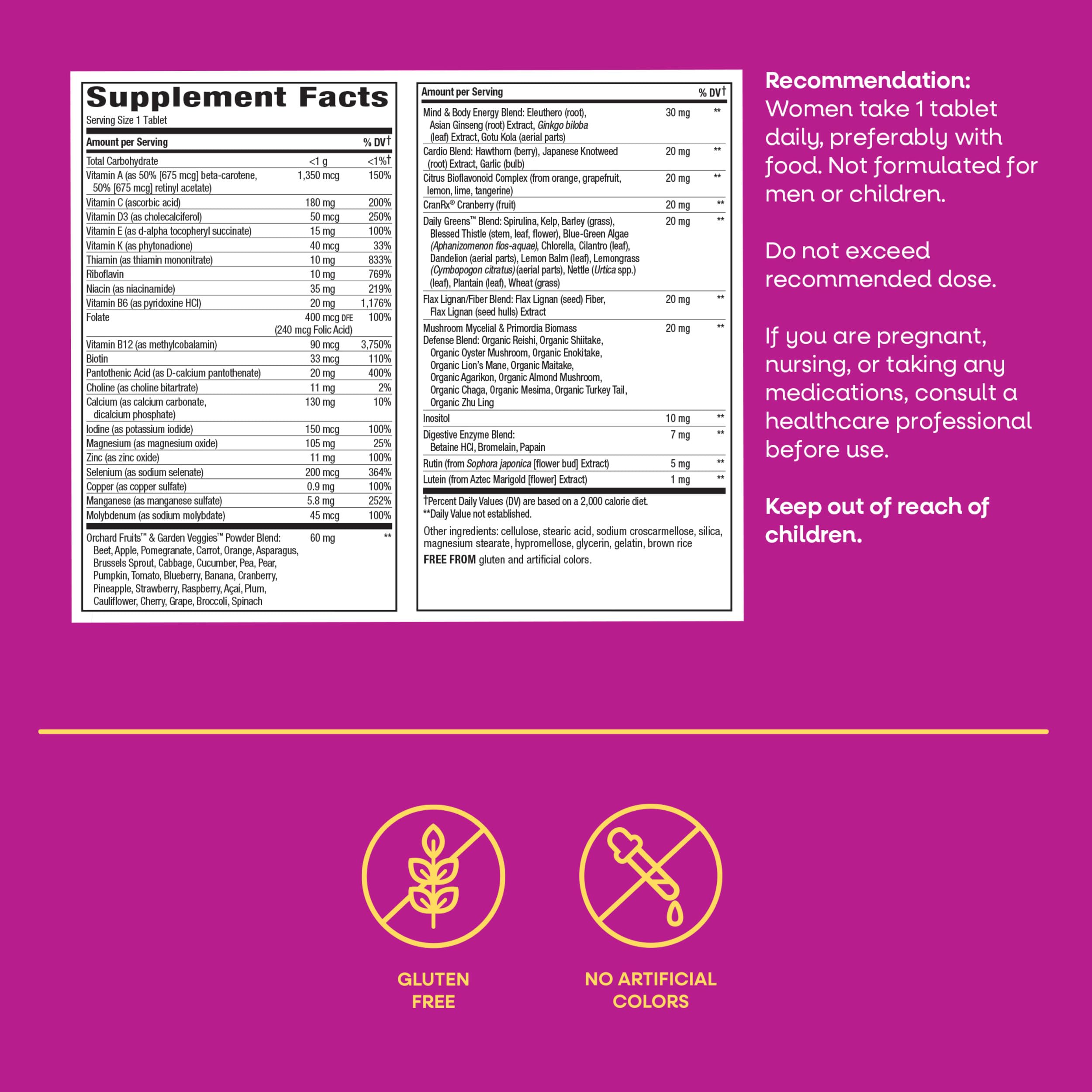 Nature's Way Alive! Multivitamin for Women 50+ | Potency

