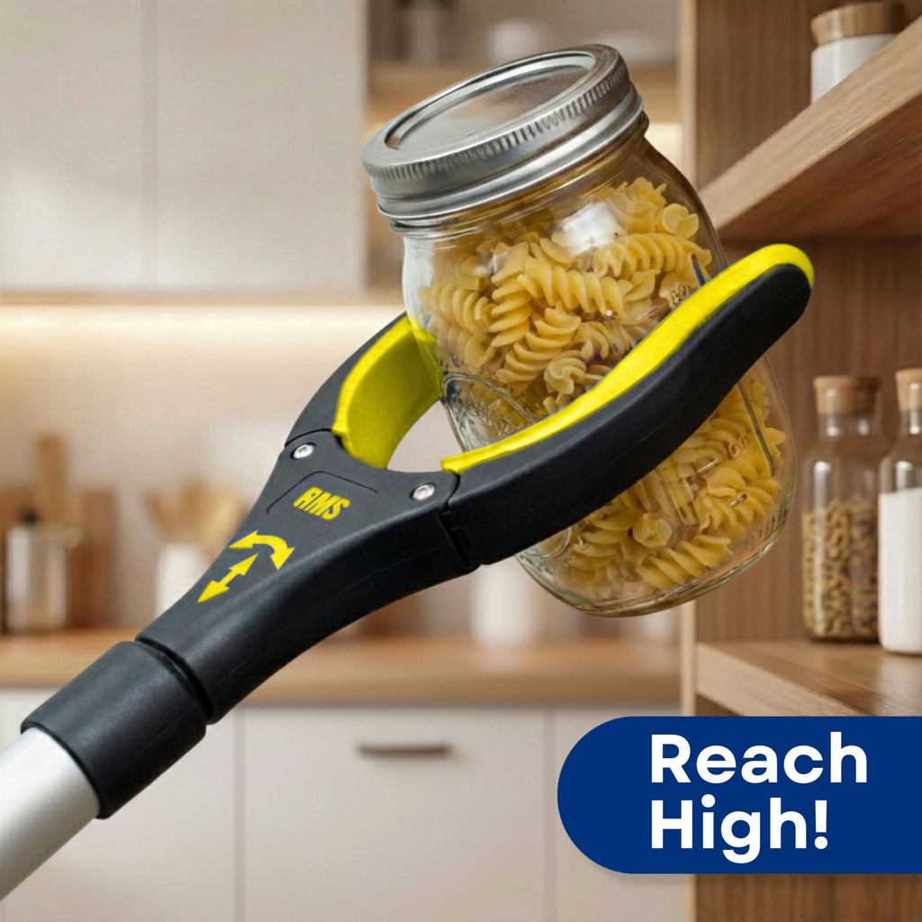 Reacher Grabber Set with Rotating Jaws for Daily Living

