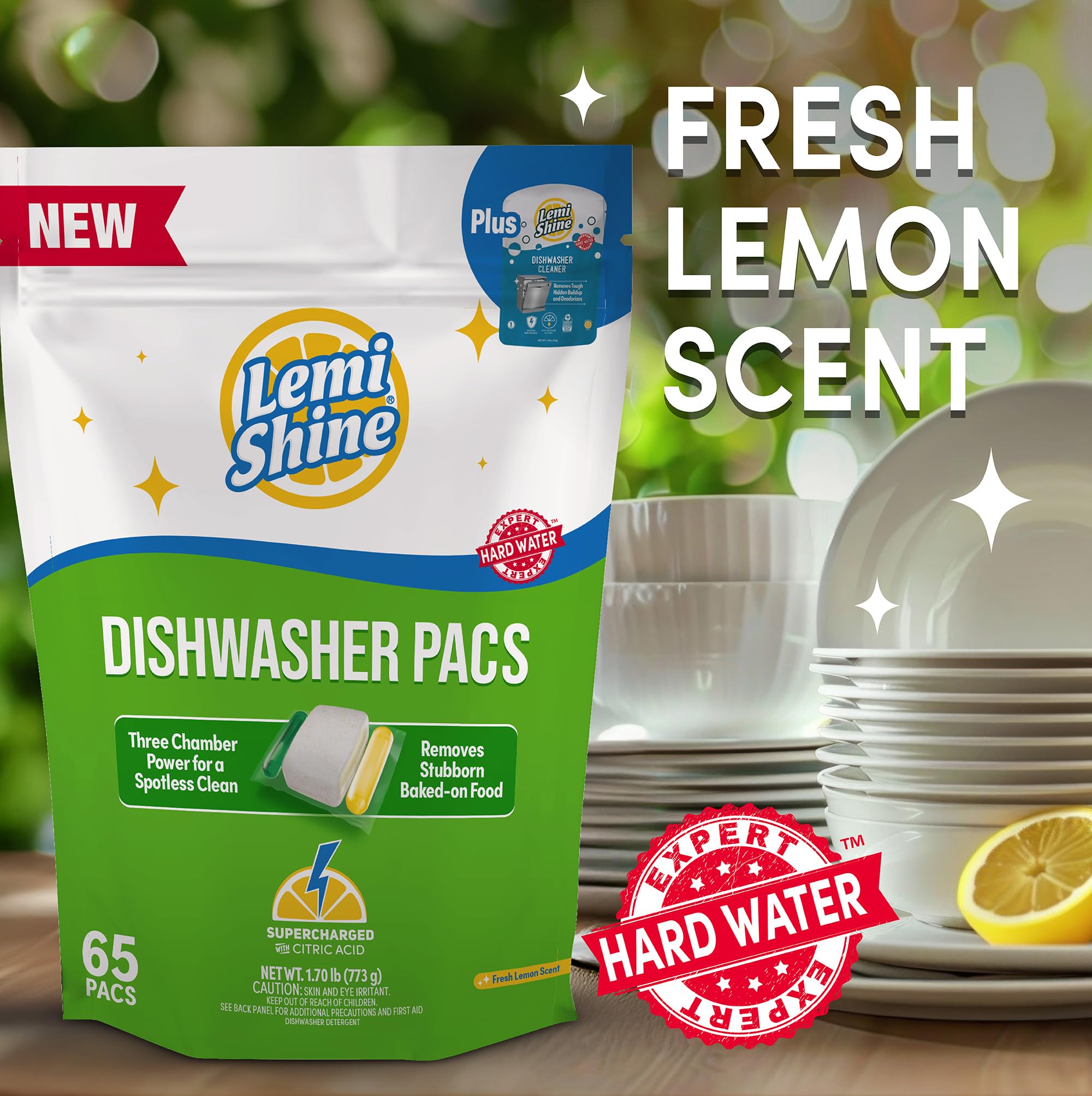 Lemi Shine Dishwasher Detergent Pods | Lemon Fresh Clean

