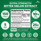 Zazzee Bitter Melon Extract Extra Strength Vegan Capsules

