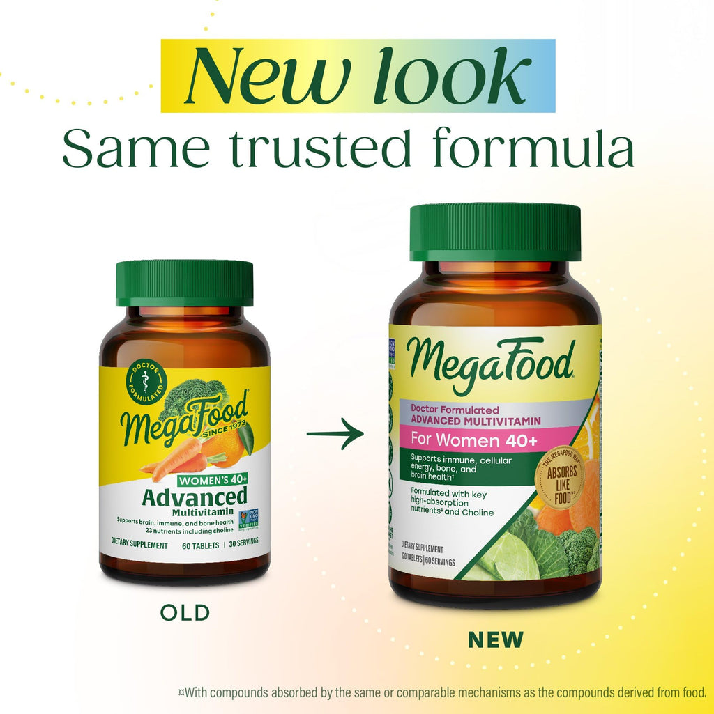 MegaFood Women's 40+ Multivitamin - Real Food, Vegetarian

