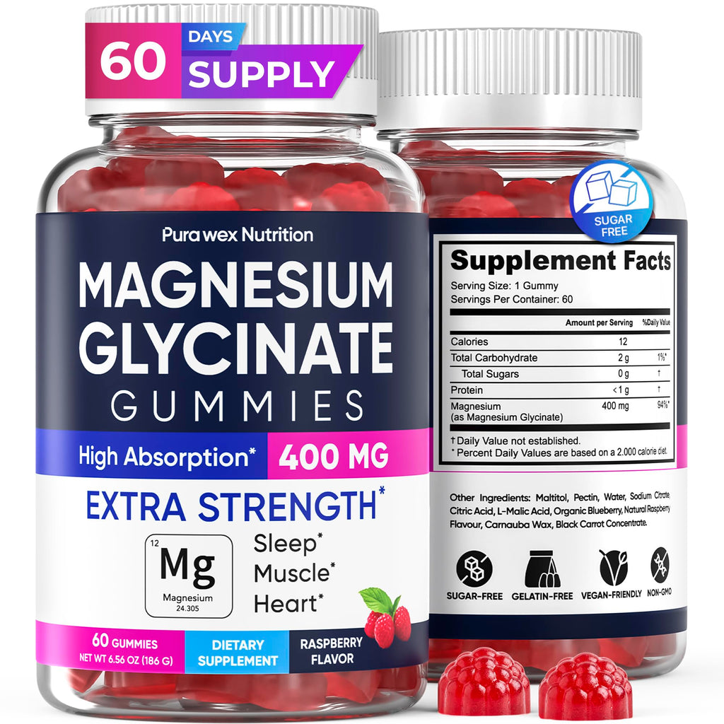 Magnesium Glycinate Gummies 400mg – High Absorption

