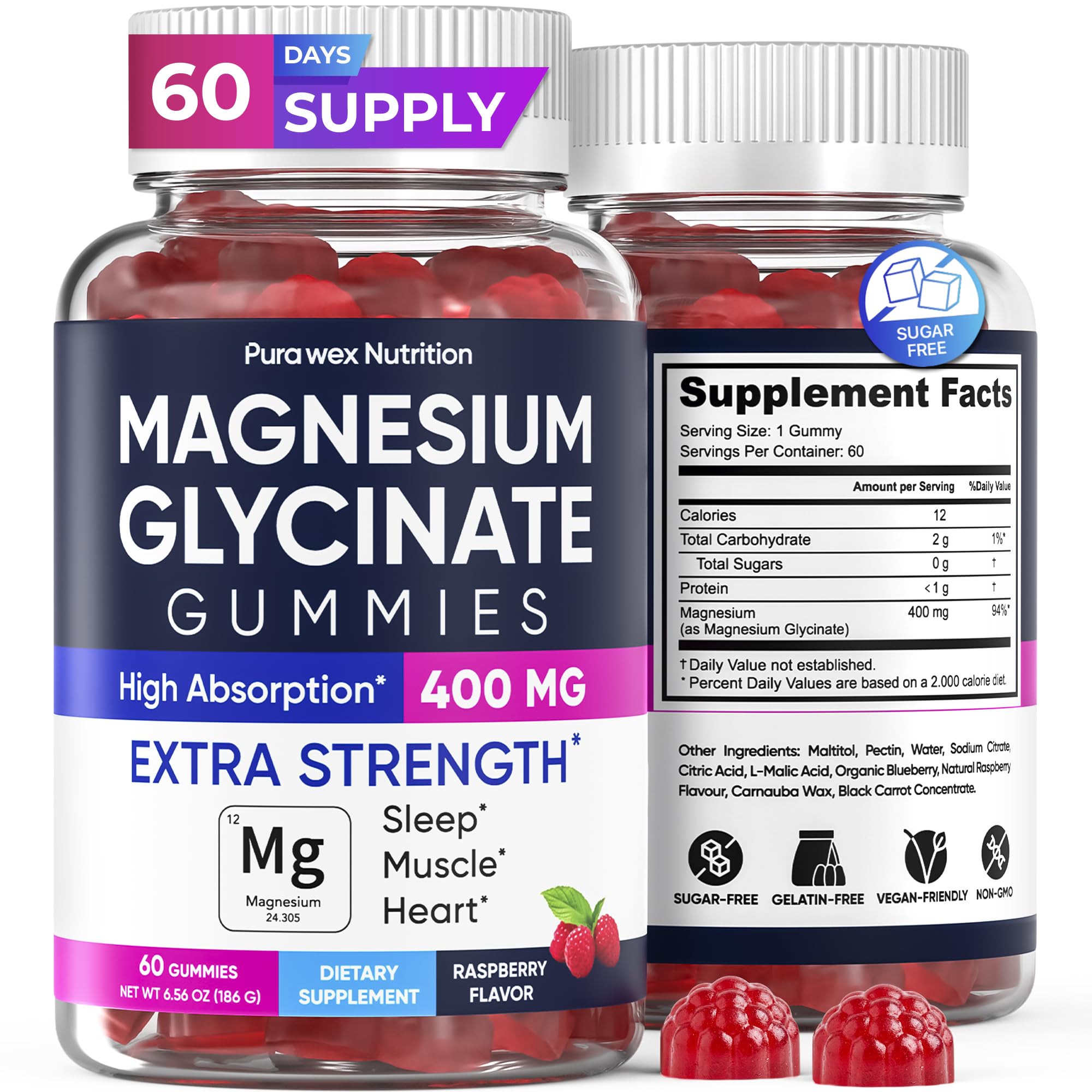 Magnesium Glycinate Gummies 400mg – High Absorption

