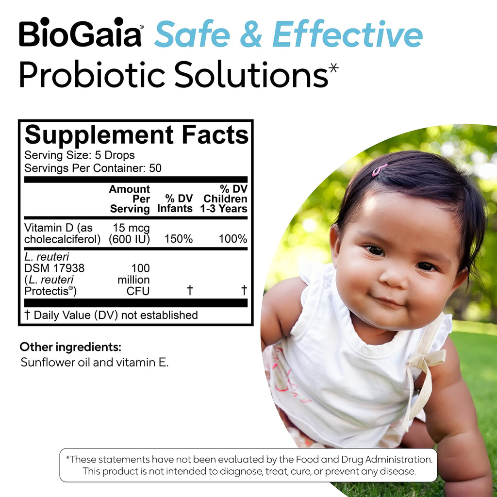 BioGaia Immune Active Baby Probiotic Drops with Vitamin D

