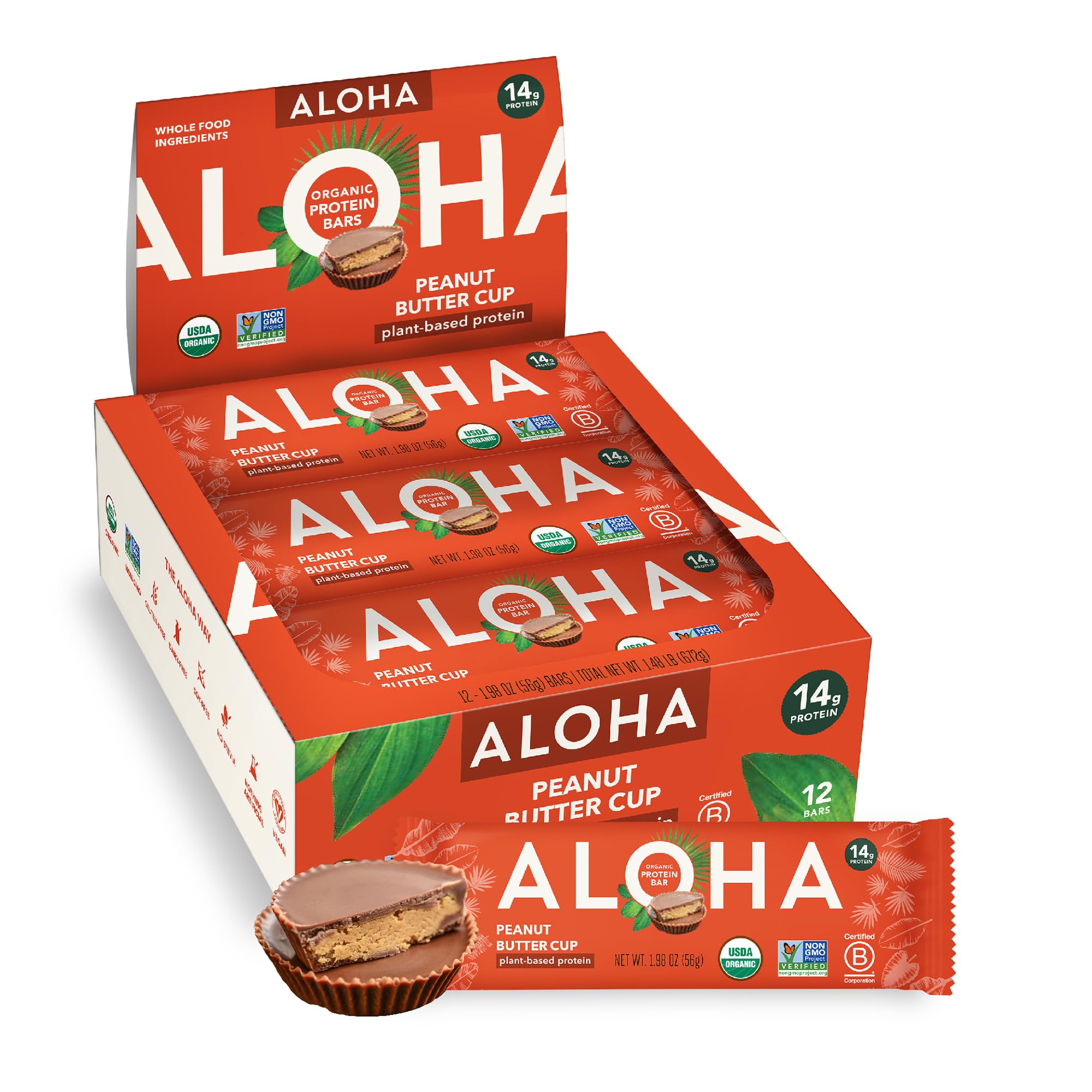 ALOHA Organic Plant Based Protein Bars | Vegan & Gluten-Free


