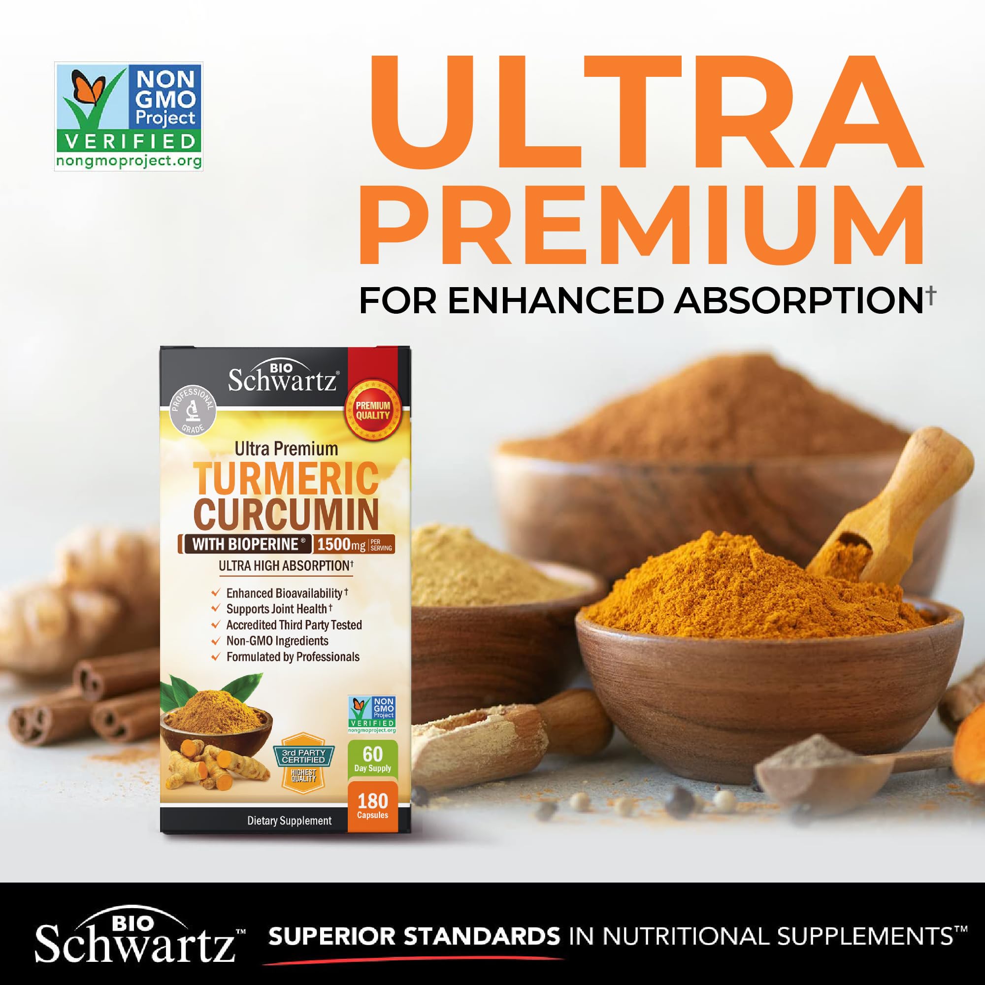 Turmeric Curcumin with Black Pepper BioPerine Capsules

