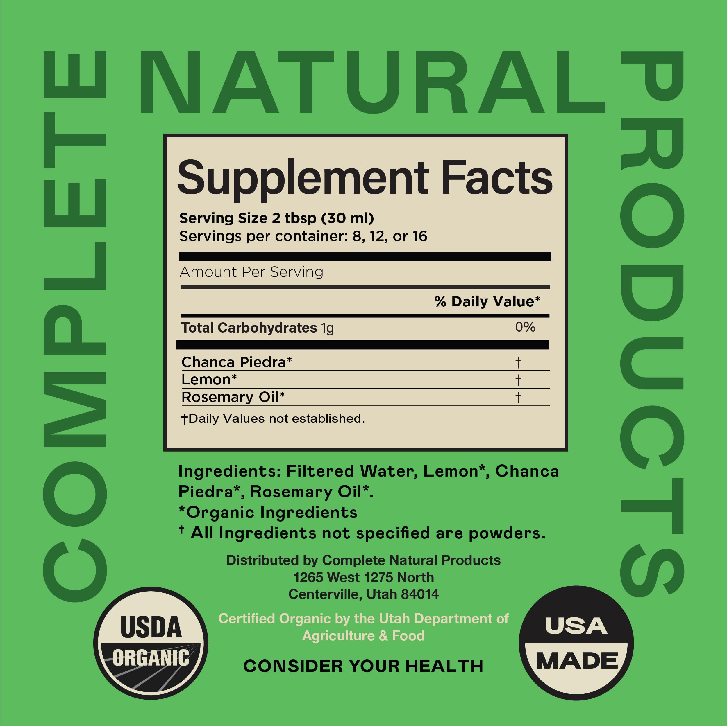 Complete Natural Chanca Piedra Liquid Extract for Kidney

