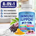New Age 8 in 1 Immune Support Capsules | Echinacea & D

