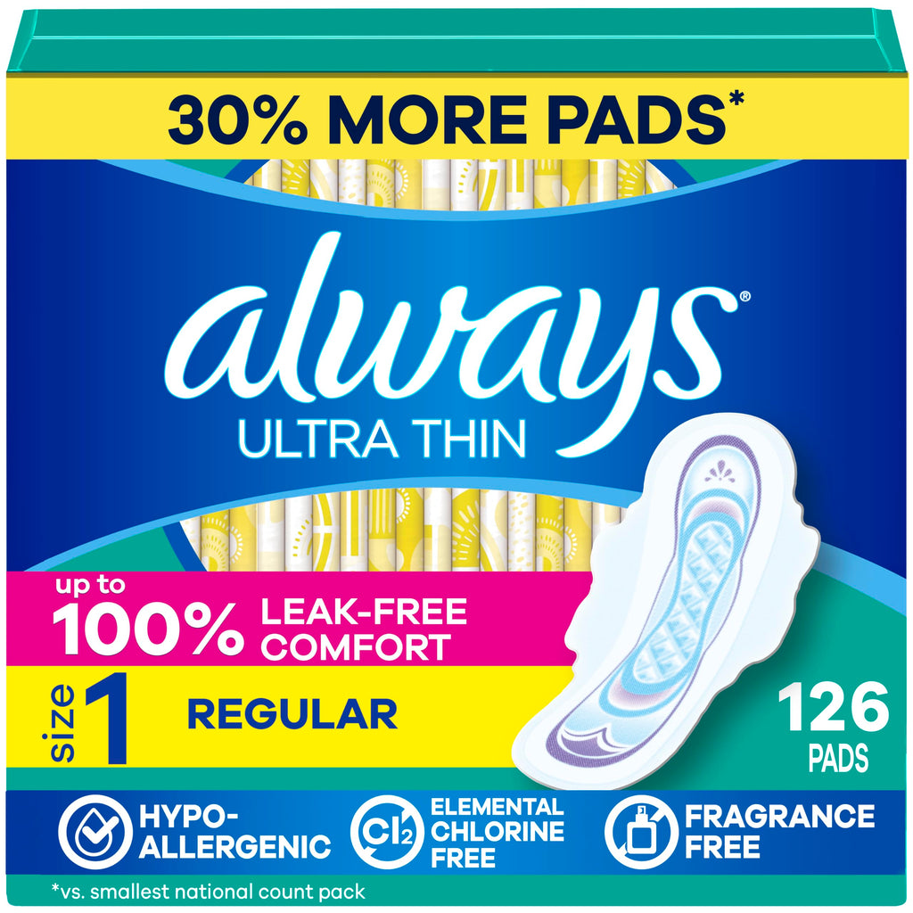 Always Ultra Thin Pads with Wings Leak-Free Protection

